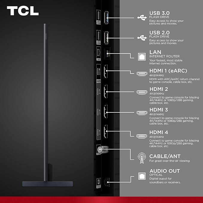 TCL 98 Inch Class QM8L Series | SQD-Mini-LED QLED Smart TV | 98QM8L, 2026 Model | 144Hz | Ultimate Color Brightness & Contrast | Google AI Bang & Olufsen | Voice Control Gaming Streaming Television - Image 22