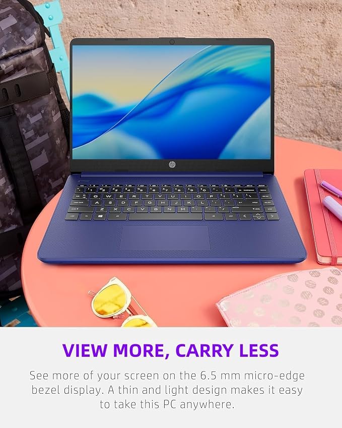 HP 14" Laptop • Copilot AI • Latest Intel 4-Core Processor • 4GB RAM • 64GB SSD + 1TB Cloud Storage • 2026 Edition • Windows 11 • Microsoft 365 • Long Battery Life • Thin & Portable - Image 8