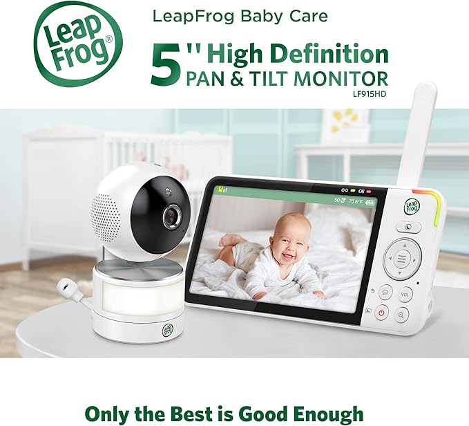 LeapFrog LF915HD Baby Monitor, 5” 720p Screen, 360° Pan & Tilt - Image 2