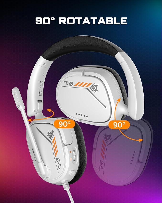 NUBWO HG04L Gaming Headset for PS5/PS4, Xbox Series X|S/Xbox One, Switch – 250g Lightweight, Clear Unidirectional Mic, Soft Memory Earmuffs, 3.5mm Jack for Gaming & Work - Image 7