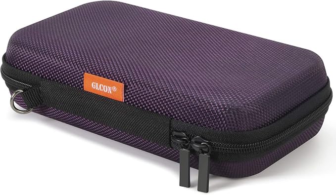 Hard EVA Carrying Case - GLCON Protective Electronic EVA Storage Case for Power Bank, Charger, Earbuds, Cell Phone, Battery - Portable Small Travel Bag with Mesh Inner Pocket + Zipper Enclosure by GLCON