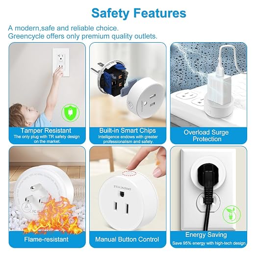Greencycle Wireless Remote Control Outlet Plug Switch Kit, Remote Light Switches - Image 5