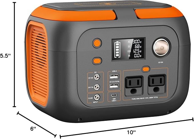 SinKeu 300W Portable Power Station, 260Wh/70400mAh Outdoor Solar Generator, Mobile Lithium Battery Pack, 110V Outlet Solar Power Banks, Camping Power Supply for Laptop, Hurricane Supplies - Image 9