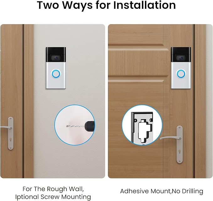 No-Drill Adhesive Doorbell Mount Compatible - Image 5