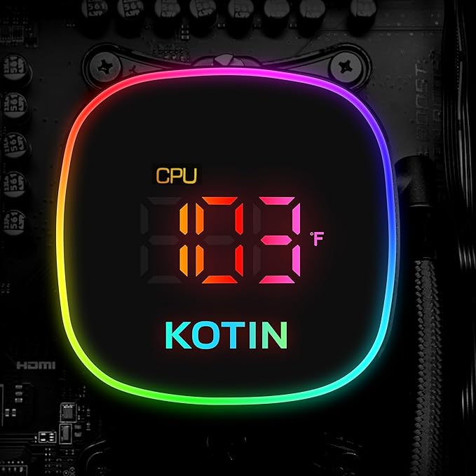 KOTIN Prebuilt Gaming PC Ryzen 7 9700X 16GB DDR5 RTX 5060 Ti 8GB 1TB SSD | 360MM Liquid Cooled Gaming Desktop, 11.3in Smart Display, 650W 80+ Gold PSU, WiFi 7, Windows 11 ARGB Tower Computer - Image 6