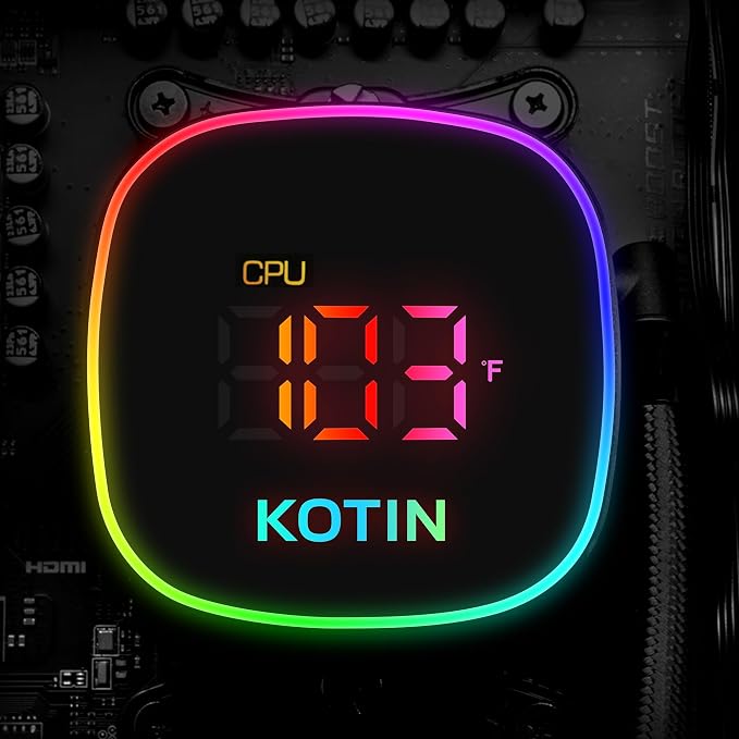 KOTIN Prebuilt Gaming PC, Ryzen 7 9700X, 32GB DDR5, RTX 5060 8GB, 1TB SSD | 360mm Liquid Cooled Gaming Desktop, 11.3in Smart Display, 650W 80+ Gold PSU, WiFi 7, Assembled in USA, Windows 11 ARGB Tower - Image 6