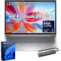HP ProBook 440 G11 Intel Core Ultra 7 155U 14" FHD+ IPS Business AI Laptop | 32GB DDR5, 1TB SSD, Fingerprint, 1080p IR Camera, Backlit, HDMI, Wi-Fi 6, Win 11 Pro, Thunderobot 7 in-1 USB-C Hub Bundle by Unknown