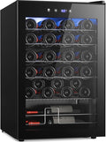 Antarctic Star Wine Cooler Refrigerator, Freestanding Wine Fridge with Adjust Temperature（32°F- 61°F）, 4.5 Cu.Ft Mini Fridge for home/bar/office, Black by AntarcticStar
