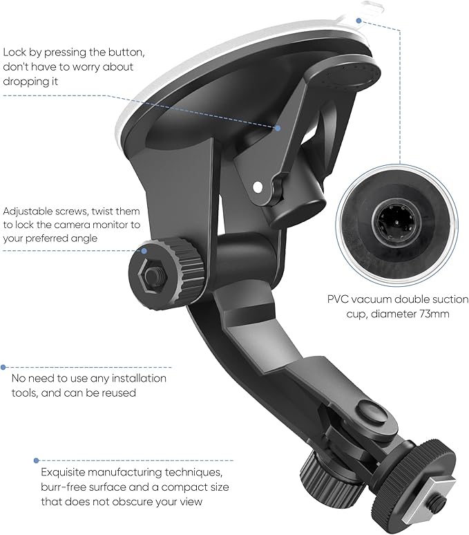 PixelMan Large Dual Suction Cup Backup Camera Mount - Image 3