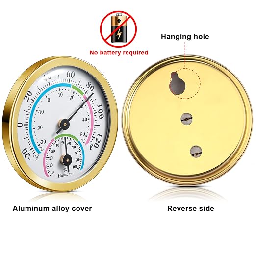 Weewooday 3 Pcs Indoor Outdoor Thermometer 2 in 1 Mini Home Temperature - Image 4