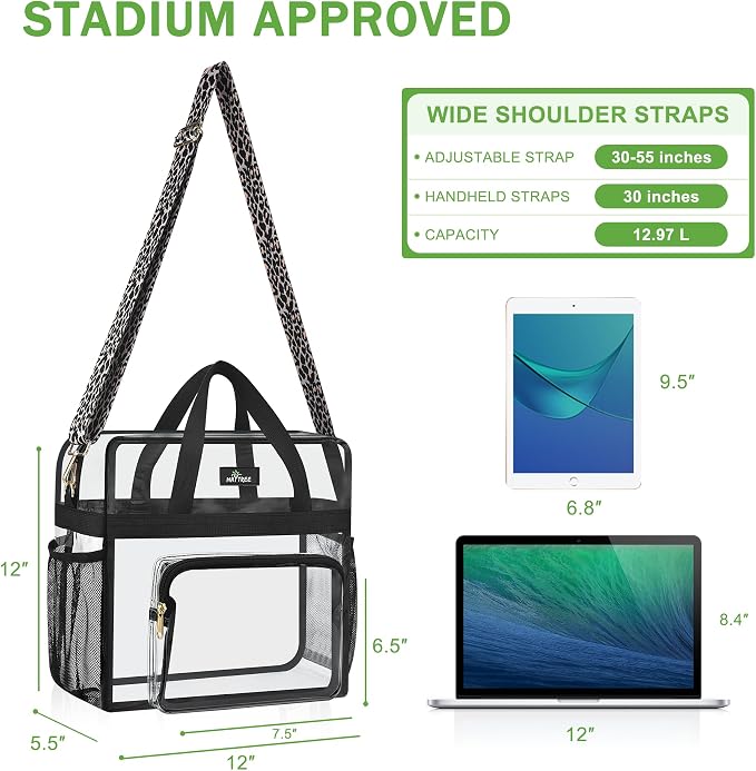 MAY TREE Clear Bag for Stadium Events, Transparent Bag for Concert Sports Gym - Image 3
