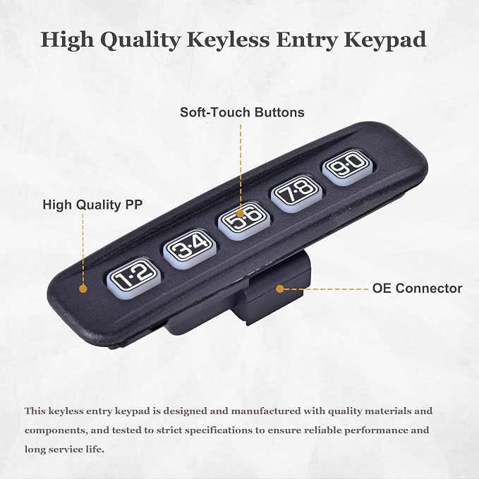 Keyless Entry Keypad Driver Side Keyless Lock Pad Compatible - Image 4