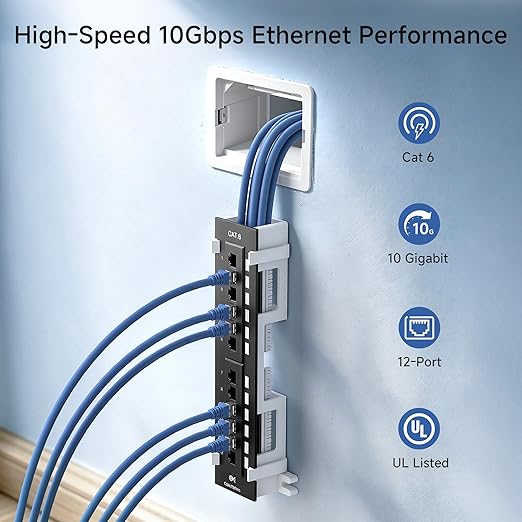 Cable Matters Mini 12-Port Vertical Patch Panel - Image 2