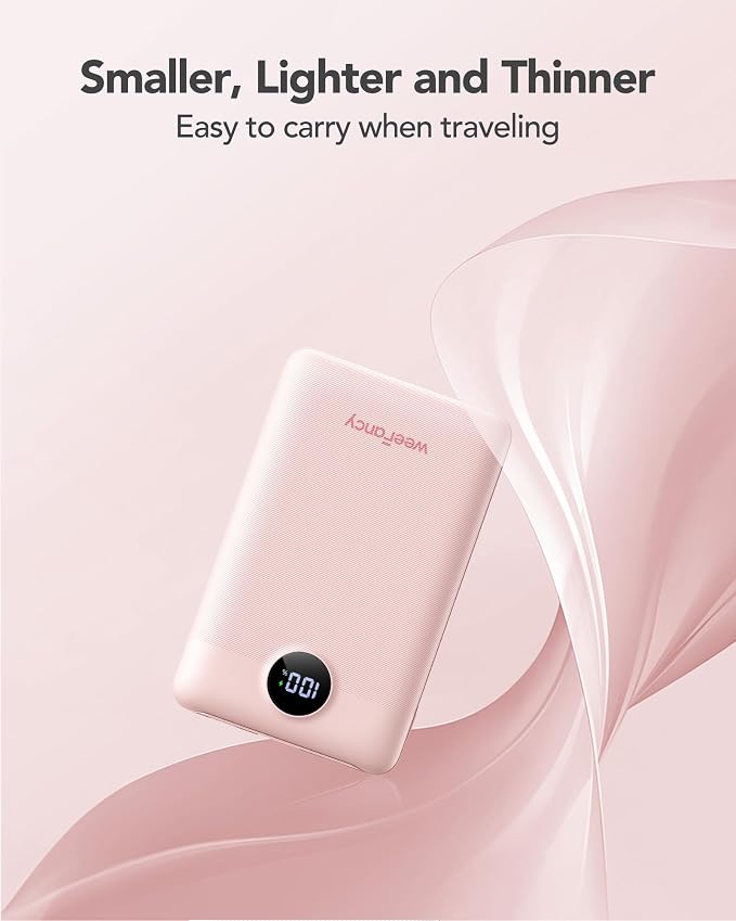 Mini Portable Charger with Built-in Cables 22.5W Fast Charging Power Bank USB-C Small Battery Pack 10000mAh Travel Essential Slim Battery for iPhone 17/16/15/14, Samsung 25/24, and More - Image 2