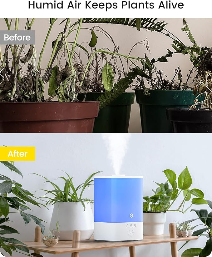 Humidifiers for Bedroom Large Room, Esemoil Smart WiFi Cool Mist Humidifiers for Baby, 3.5L Top Fill & 28dB Quiet, 40H Air Ultrasonic Diffuser with 8 Color Light, Voice Control, Compatible with Alexa - Image 7