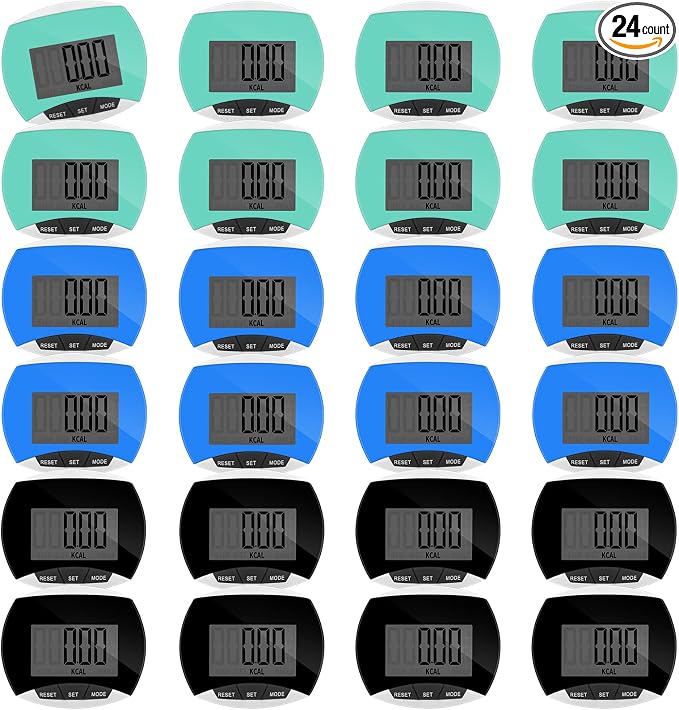 Copkim 24 Pcs Pedometer for Walking Bulk LCD Step Counter by Copkim