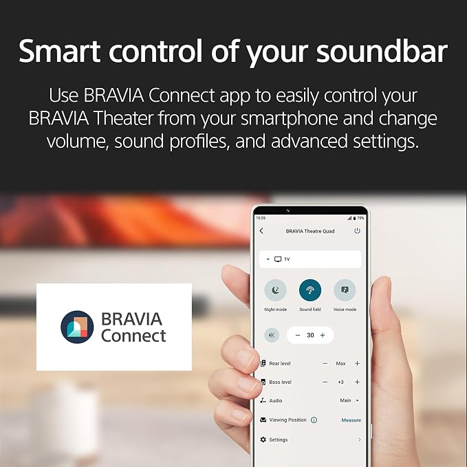 Sony BRAVIA 5 55-Inch 4K Mini LED Smart TV (K-55XR50, 2025) & BRAVIA Theater Bar 6 3.1.2ch Soundbar with Wireless Subwoofer Bundle - Image 10