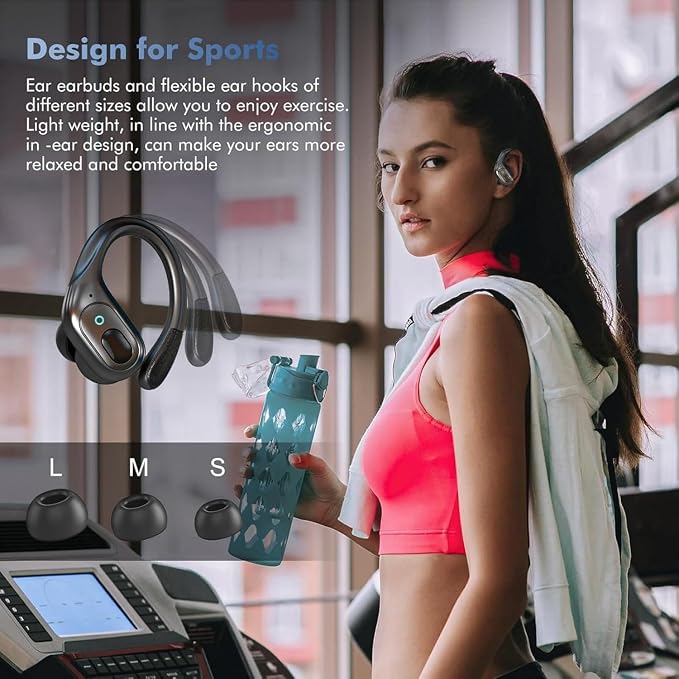sajawass Wireless Earbuds, Sports Bluetooth Headphones - Image 5