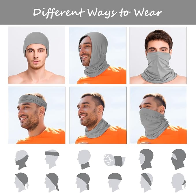 Geyoga 6 Pieces Summer UV Protection Cooling Neck Gaiter Face Clothing Neck - Image 5