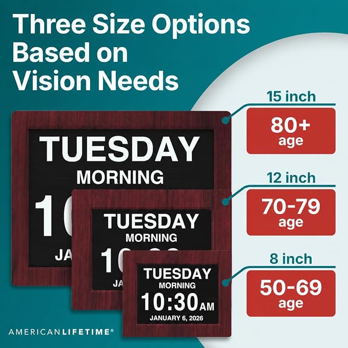 American Lifetime, New Version, Day Clock Extra Large Impaired Vision Digital - Image 3