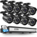 ZOSI H.265+ 1080p 16 Channel Home Security Camera Outdoor Indoor, 16CH CCTV DVR by ZOSI