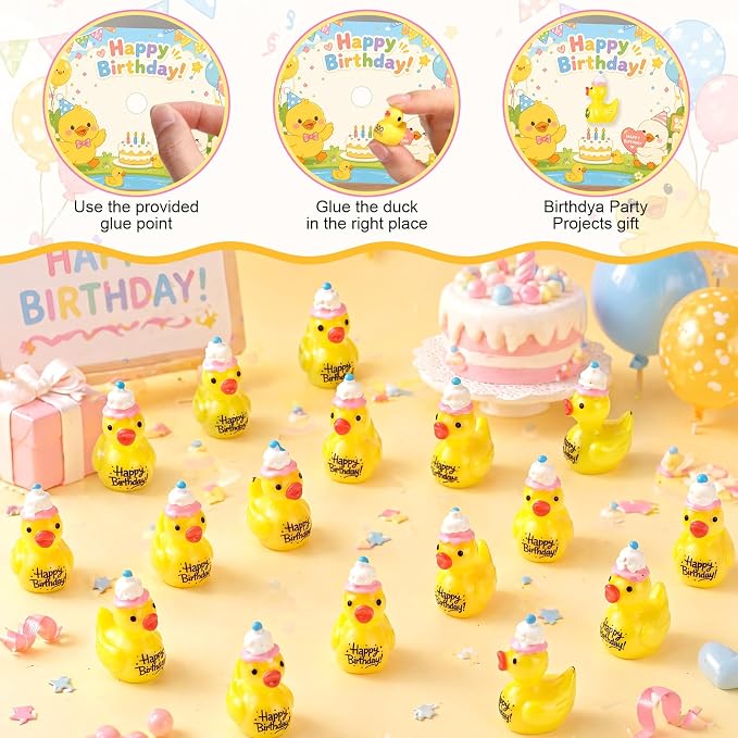 Skylety 25 Piece Happy Birthday Resin Ducks - Image 3