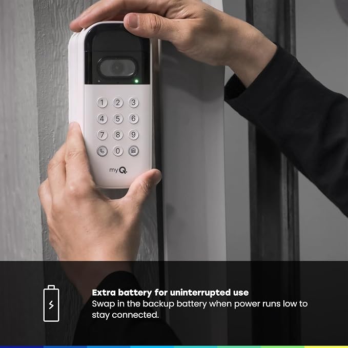 myQ Smart Garage Door Video Keypad + Rechargeable Battery, - Image 6