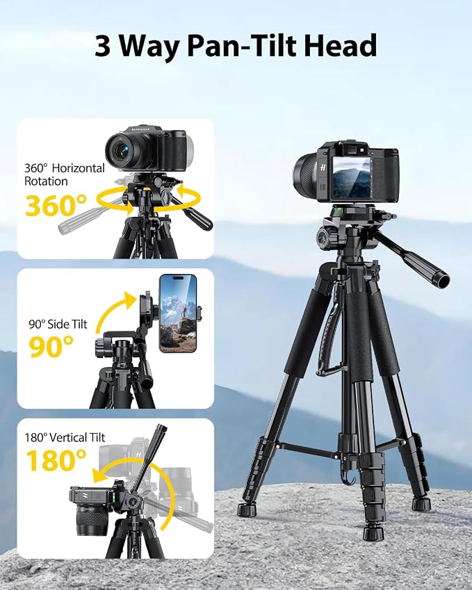 UBeesize 67” Camera Tripod - Image 4