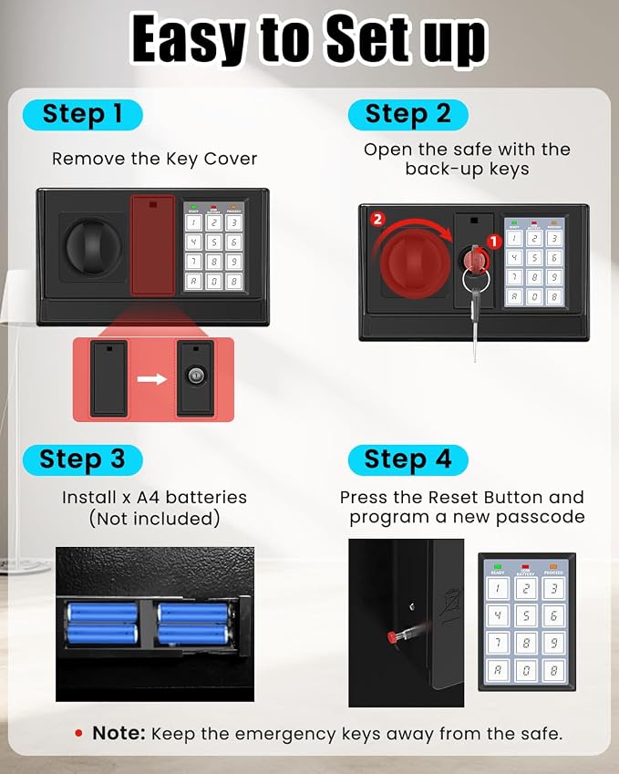 23.62 inches Tall Safe Box, 4.4 Cuft Home Safe - Image 9