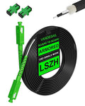 50M/164ft SC/APC Fiber Optic Internet Cable Extension, SC/APC to SC/APC Armored by VANDESAIL