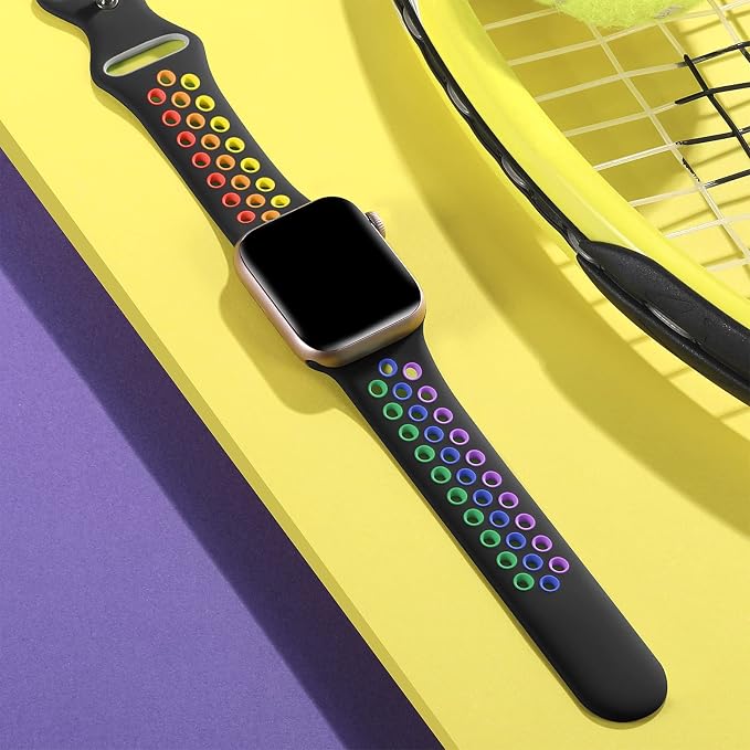 Lerobo Compatible with Apple Watch Bands 41mm 40mm 38mm 42mm, Soft Silicone - Image 2