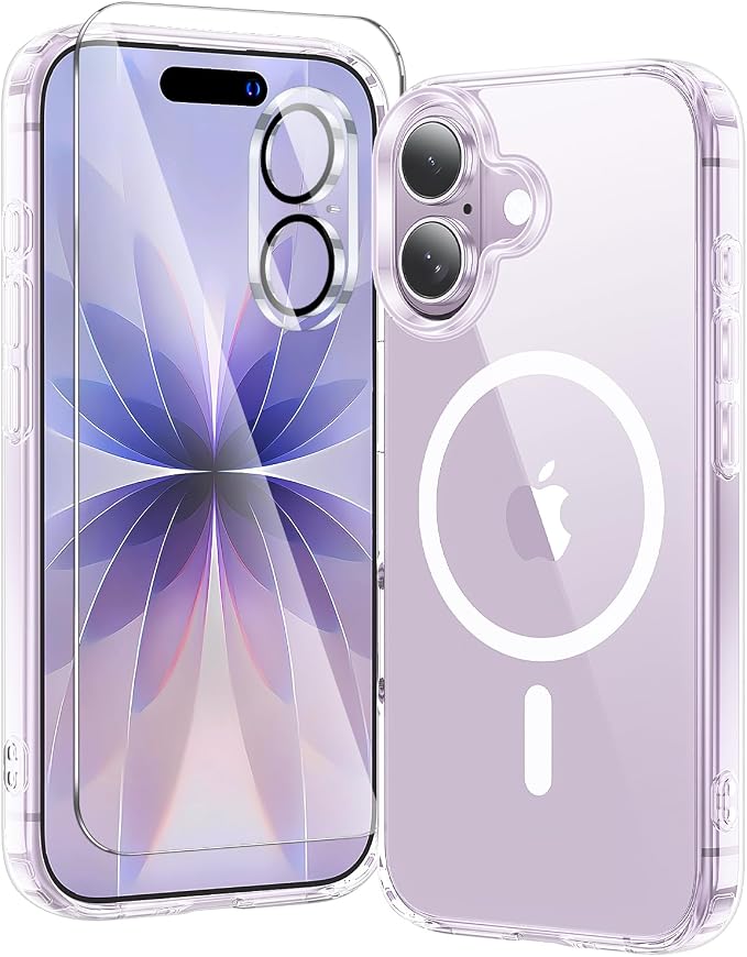 toushion 3 in 1 for iPhone 17 Case Clear, Fits MagSafe, Not Yellowing, Screen by Unknown