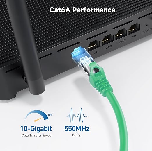 Cable Matters 10Gbps Snagless Long Shielded Cat 6A Ethernet Cable - 125ft - Image 4