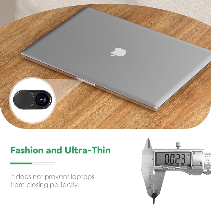 CloudValley Webcam Cover Slide, 0.023 Inch Ultra-Thin Metal Web Camera Cover - Image 4