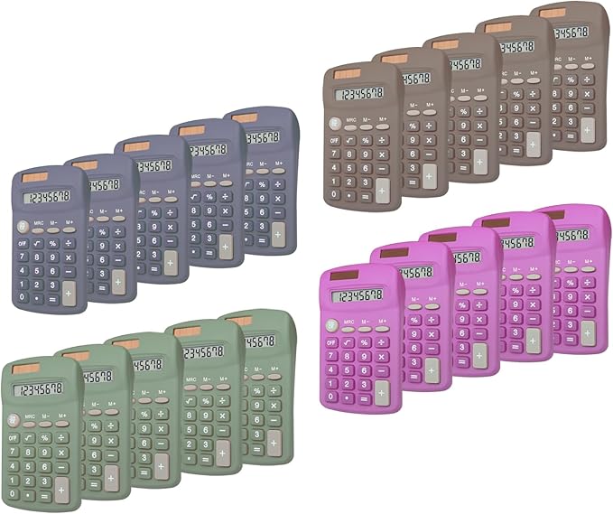 Basic Calculator Dual Power 8 Digit Desktop Calculator by BESTWYA