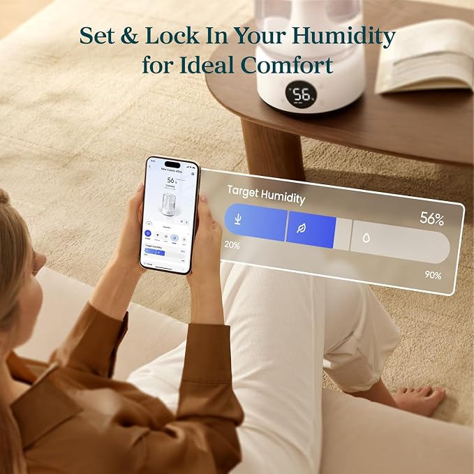 LEVOIT Smart Humidifiers for Bedroom, 4.2L Top Fill for Large Room with 42H Runtime, Dishwasher Safe Easy to Clean, 21dB Cool Mist for Baby, Plants, APP/Voice Control, Scene Mode With Light & Music - Image 3