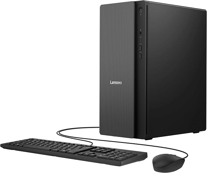 Lenovo IdeaCentre Tower Desktop Computer, 10-core Intel Ultra 5 225 AI PC | 16GB DDR5, 512GB SSD, HDMI + VGA, Wi-Fi 6E, RJ-45, USB-C, Wired Keyboard & Mouse, Windows 11 Pro - Image 3