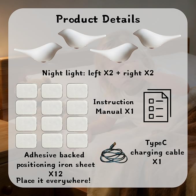 Cute Bird Night Light: Motion Sensor Lights Indoor - Image 2