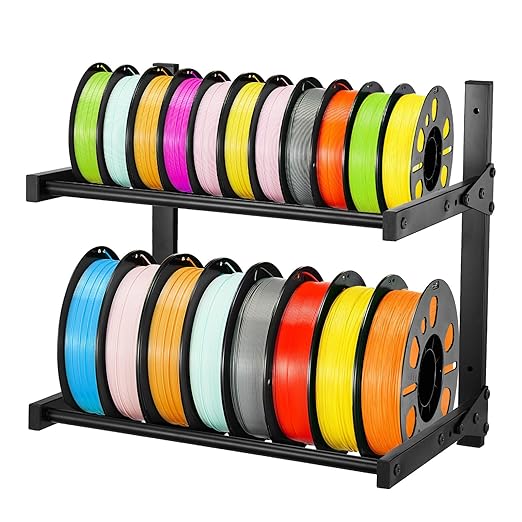 VEVOR Wall Mount Printer Filament Storage Rack, 2-Tier Wall Bracket Storage by VEVOR