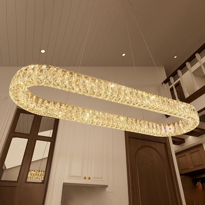 HAIXIANG LED Long Chandeliers for Dining Table Modern Chandelier Dimmable - Image 4