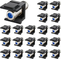 VCE Coax Keystone Jack Insert, 3GHz Nickel-Plated and Black Coaxial Cable by VCE