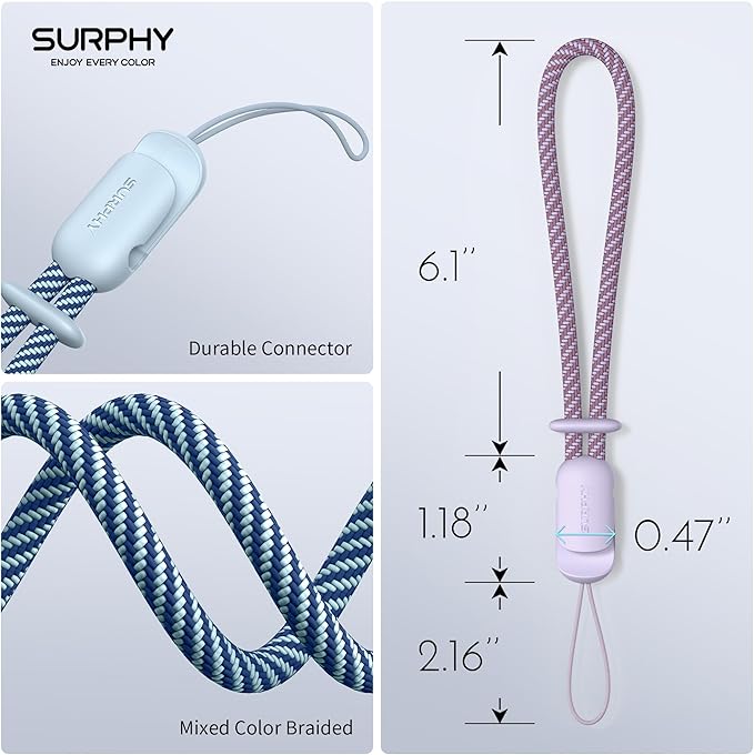 SURPHY 2 Pack Phone Lanyard for Cellphone Case, Phone Wrist Strap for Case - Image 3