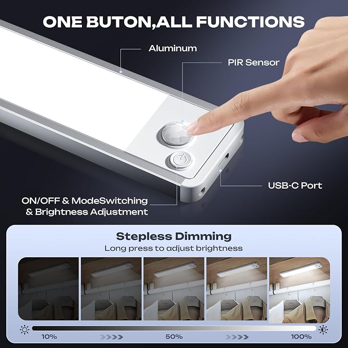 Under Cabinet Lighting Wireless LED Motion Sensor Magnetic Light 2500maAh - Image 4