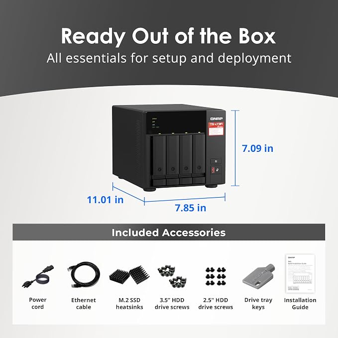 QNAP TS-473A-8G-US 4 Bay High-Speed Desktop NAS - Image 7