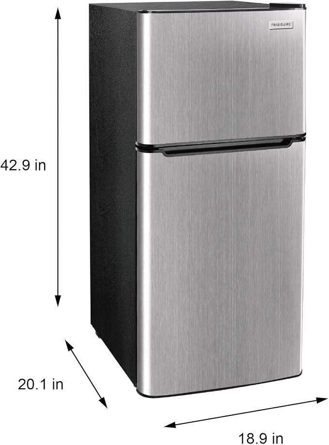 FRIGIDAIRE 2 Door Refrigerator/Freezer, 4.6 cu ft, Black Stainless Steel, Gunmetal - Image 5