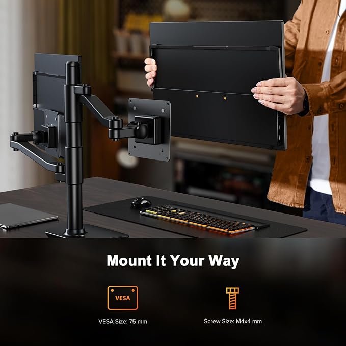 UPERFECT 2.5K 240Hz QLED Portable Monitor, 16" 2560x1600 QHD 100% DCI-P3 400 Nits Portable Gaming Monitor w/Stand & VESA, Adaptive Sync HDMI 2.1 External Screen for Laptop PC Phone Game Console - Image 7