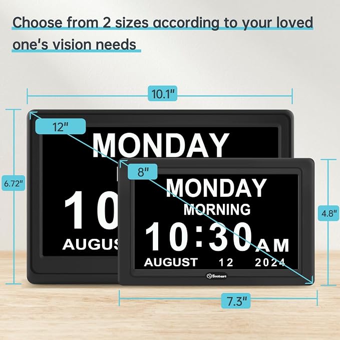 Soobest 12” Dementia Digital Clock - Image 2