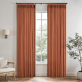 Memory Trained Pinch Pleated Curtains 102 Inches Long, Viral Linen Pinch Pleat by ANRODUO