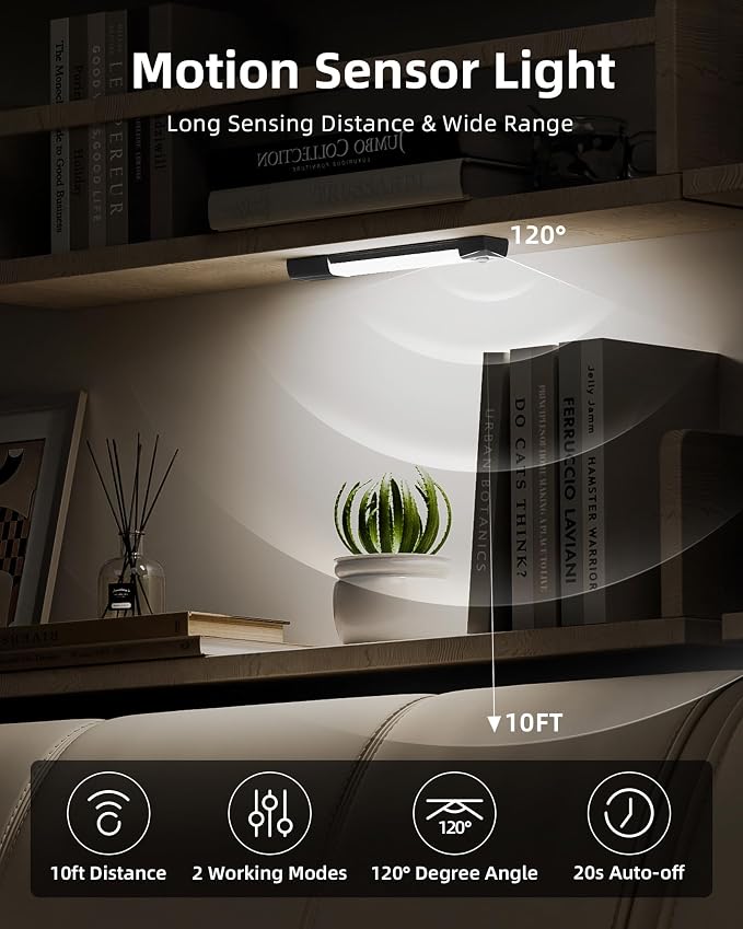 EZVALO Under Cabinet Lighting, Wireless Closet Lights, 30 LED Rechargeable - Image 2