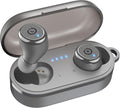 TOZO T10 Wireless Earbuds Powerful Bass Stereo Wireless Charging, APP, IPX8 | Waterproof, 55H Playtime, Ergonomic Design In Ear buds, App Customize EQ, Bluetooth 5.3 Headphones for Work, Travel, Gray by TOZO